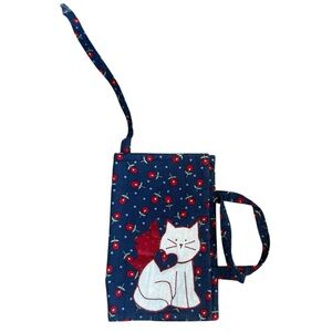 VINTAGE Cloth Book Cover with Handles and Bookmark